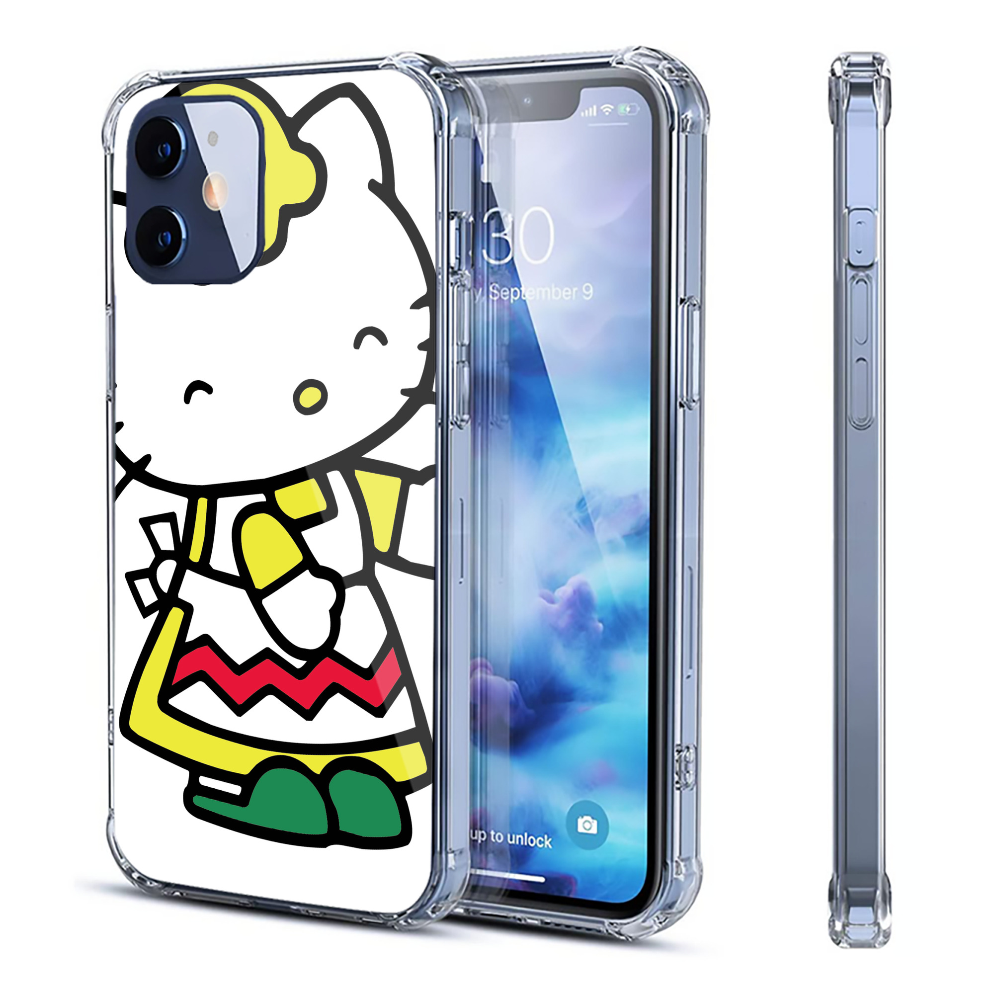（画像用） Hello Kitty ハローキティ 【iPhone 12シリーズ対応】透明スマホケース（クリアソフトケース）